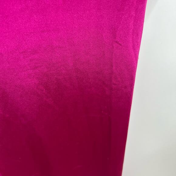 Lulus Off to the Ball Magenta Satin Long Sleeve Maxi Dress NWT - Picture 10 of 13